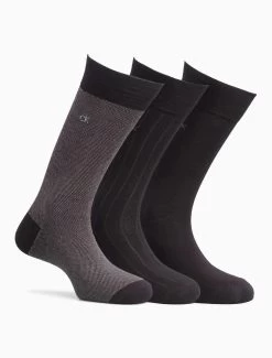 Calvin Klein 3 Pack Birdseye Crew Socks