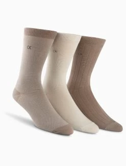 Calvin Klein 3 Pack Birdseye Crew Socks