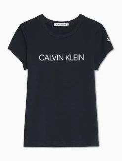 Calvin Klein Girls 8-16 Slim Organic Cotton Logo T-Shirt