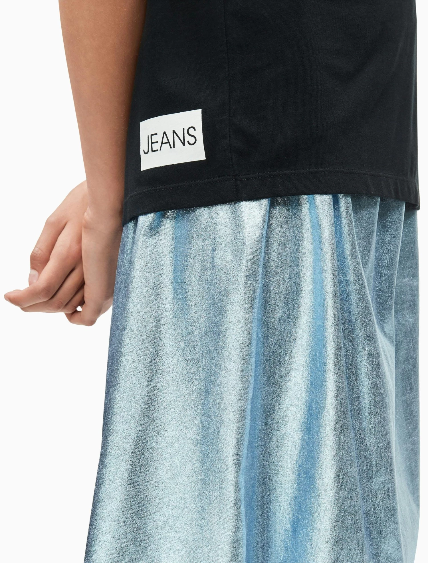 Calvin Klein Girls 8-16 Slim Organic Cotton Logo T-Shirt - Image 3