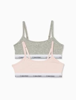 Calvin Klein Girls Modern Cotton 2-Pack Bralettes